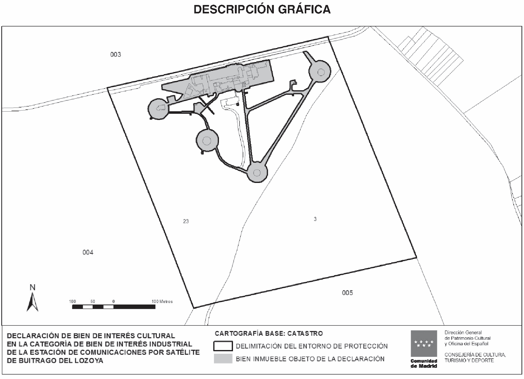 Imagen del artículo DECRETO 49/2024, de 30 de abril, del Consejo de Gobierno, por el que se declara bien de interés cultural de la Comunidad de Madrid, en la categoría de sitio científico, la estación de comunicaciones por satélite en Buitrago del Lozoya (Madrid).
